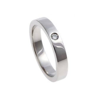 Blue Platinum 3.5mm Diamond Band