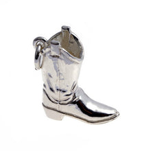 Silver Cowboy Boot Charm