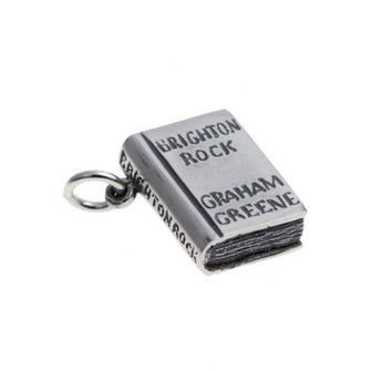 Silver Brighton Rock Book Charm