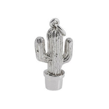 Silver Cactus Charm