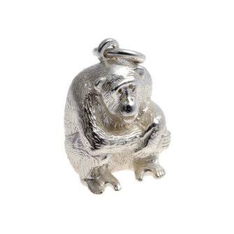 Silver Chimpanzee Charm