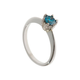 Collette Platinum 46pt Blue Diamond Ring