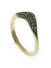 Collette 18ct Yellow Gold Wedding Ring with Black Diamonds