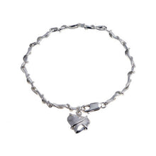 Entwine Silver Link Bracelet with Heart Charm