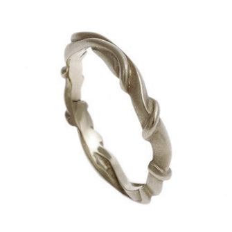 Entwine Narrow Band in 18ct Yellow, White, Rose Gold or Platinum
