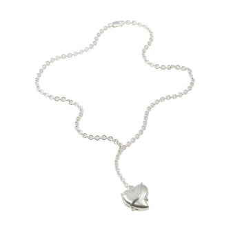 Entwine Silver Small Heart Locket Necklace
