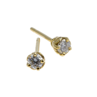 Entwine 18ct Yellow Gold .30pt Diamond Ear Studs