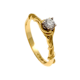 Entwine 18ct Yellow Gold Solitaire with .20pt Diamond