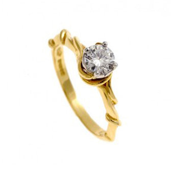 Entwine 18ct Yellow Gold Ring with .50pt Diamond