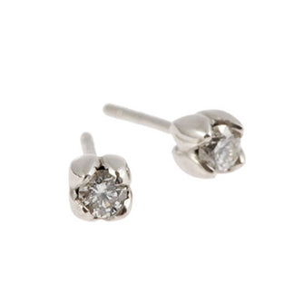 Tulip 18ct White Gold .50pt Diamond Earrings