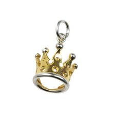 Silver Kings & Queens Tiara Charm with 18ct Gold Plating