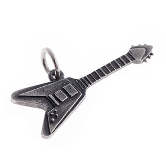 Silver Electric Guitar Charm