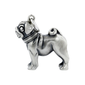 Silver Bug The Pug Charm