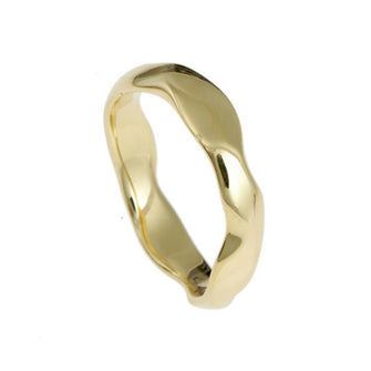 Carved Narrow Band in 9ct or 18ct Yellow, White, Rose Gold or Platinum