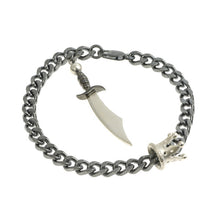 Kings & Queens Silver Crown and Sabre Bracelet