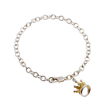 Kings & Queens Silver And Gold Plated Tiara Bracelet