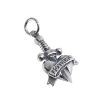 Silver Mother's Heart Tattoo Charm