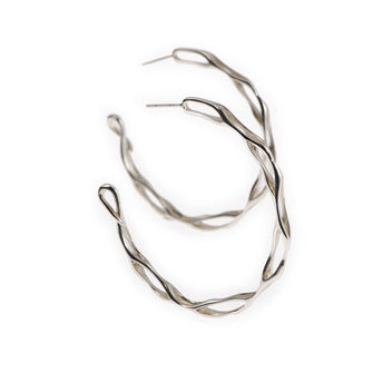 Libertine Silver Large Hoop Earrings