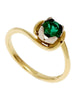 Tulip 18ct Yellow Gold Solitaire with .50pt Emerald
