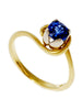 Tulip 18ct Yellow Gold Solitaire with .45pt Sapphire